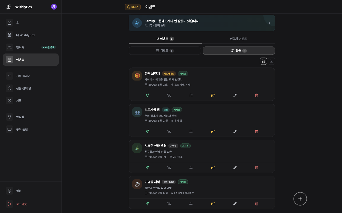 WishlyBox 활동