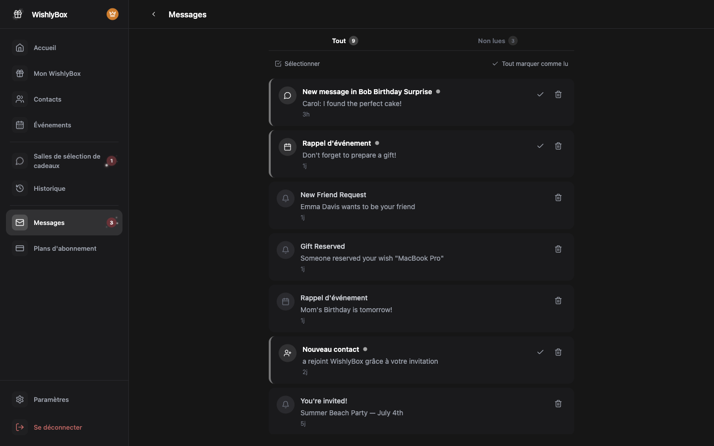 WishlyBox Notifications