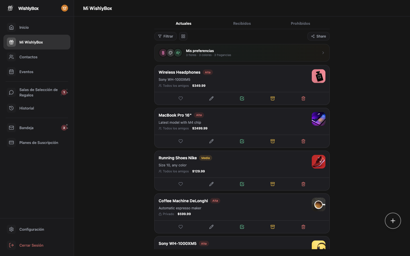 WishlyBox Compartir