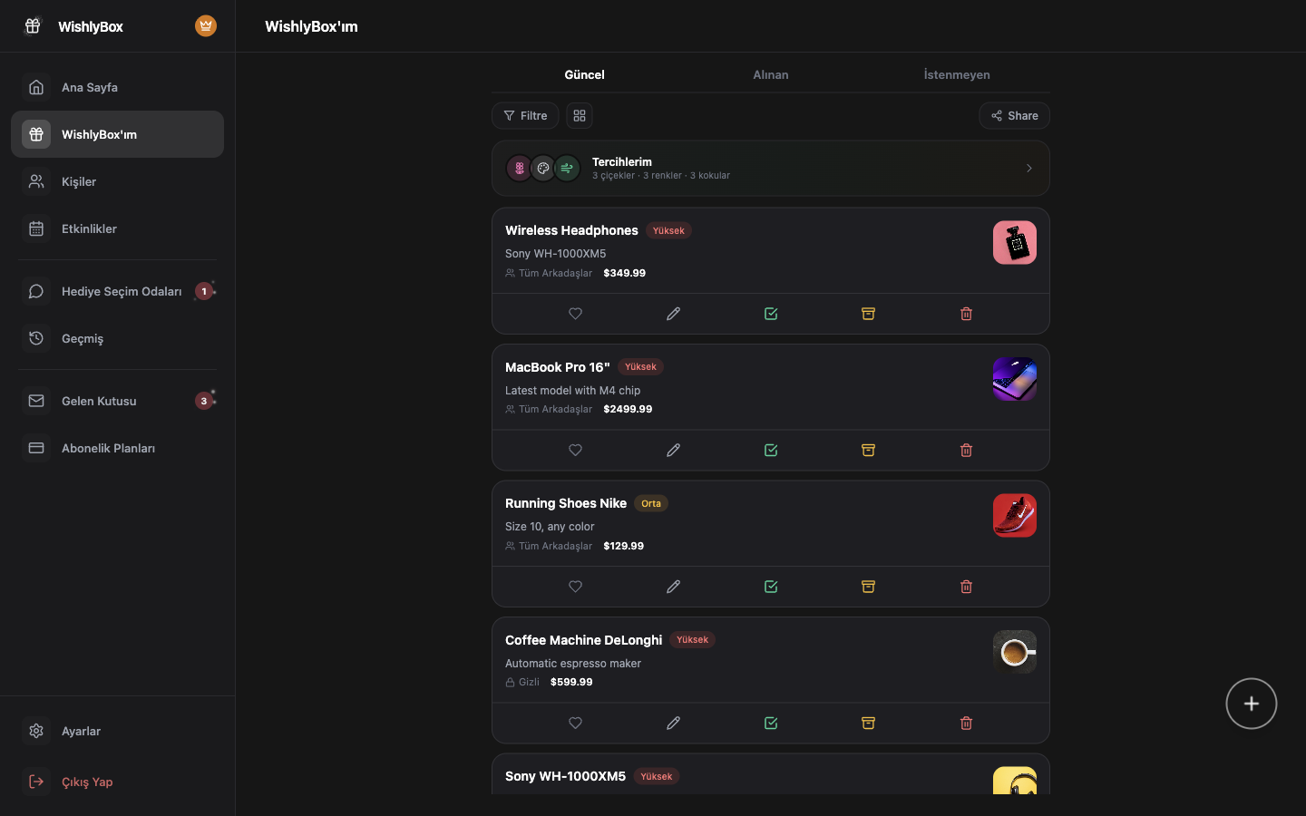 WishlyBox Paylaşım