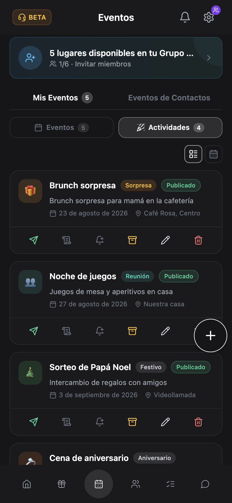 Actividades y encuentros